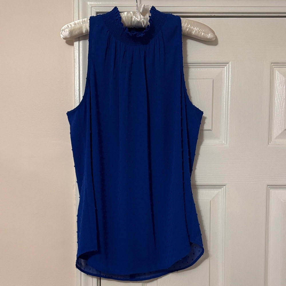 Elegant Blue Sleeveless Top